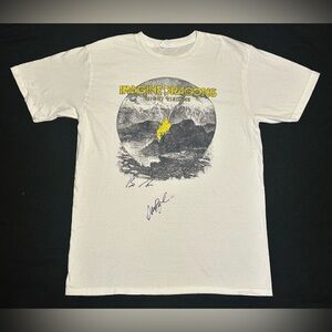 Imagine Dragons Night Vision Flame Concert tee Signed Adult Size Large